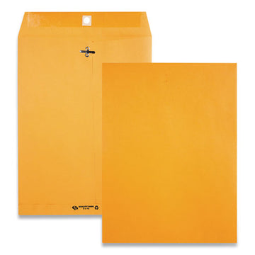 Quality Park™ Clasp Envelope, #90, Square Flap, Clasp-gummed Closure, 9 X 12, Brown Kraft, 100-box freeshipping - TVN Wholesale